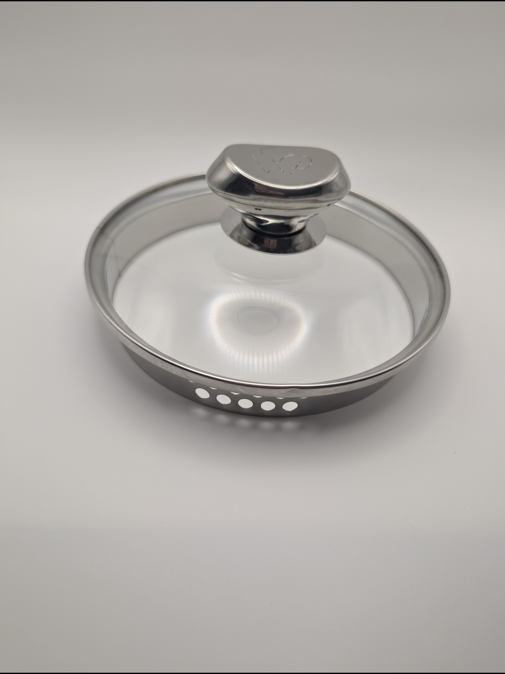 Wolfgang Puck Glass & Stainless Steel Vented Strainer Replacement Pot Pan Lid 6"